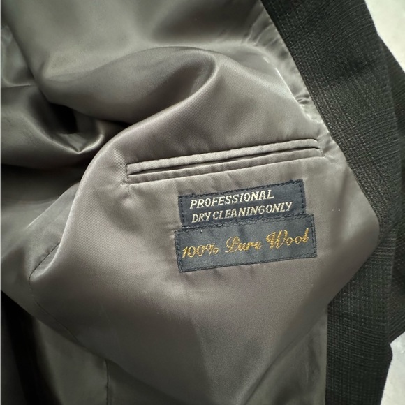 Hardy Amies Blazer Mens 42R Herringbone Wool Gray Two Button Sport Coat Classic - Picture 9 of 12